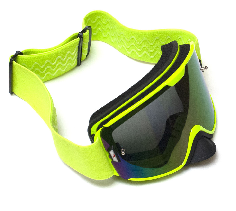 Очки для снегохода / квадроцикла Kemimoto KinPin салатовые со съемной линзой FGMG1000 Прозрачные
