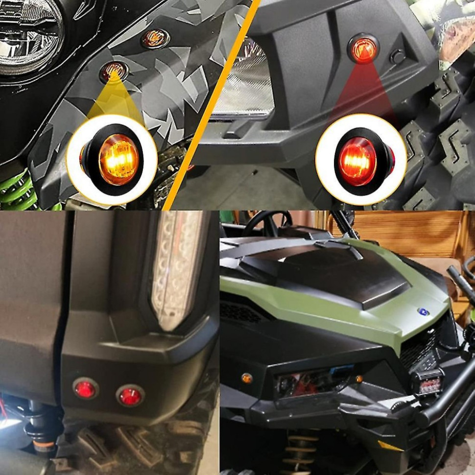 Комплект поворотников для квадроцикла /багги /UTV /SxS Can-Am Maverick /Commander /Polaris RZR /Ranger /Yamaha Viking /Wolverine /Odes /Stels TSK99 TSK99