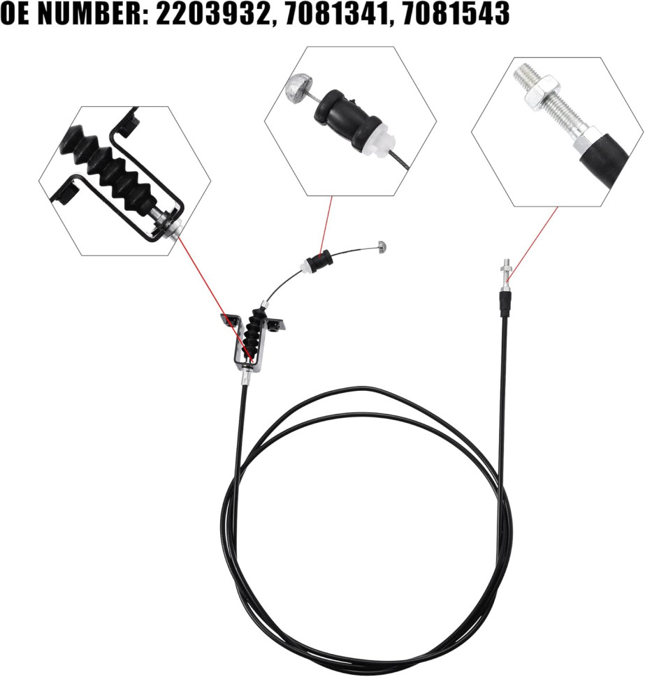 Трос газа RiderLab для Polaris RZR 800 7081543 7081341 2203932 7081543N