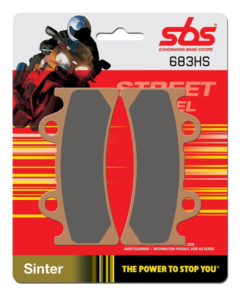 Тормозные колодки SBS, передние Sinter 683HS 683hs