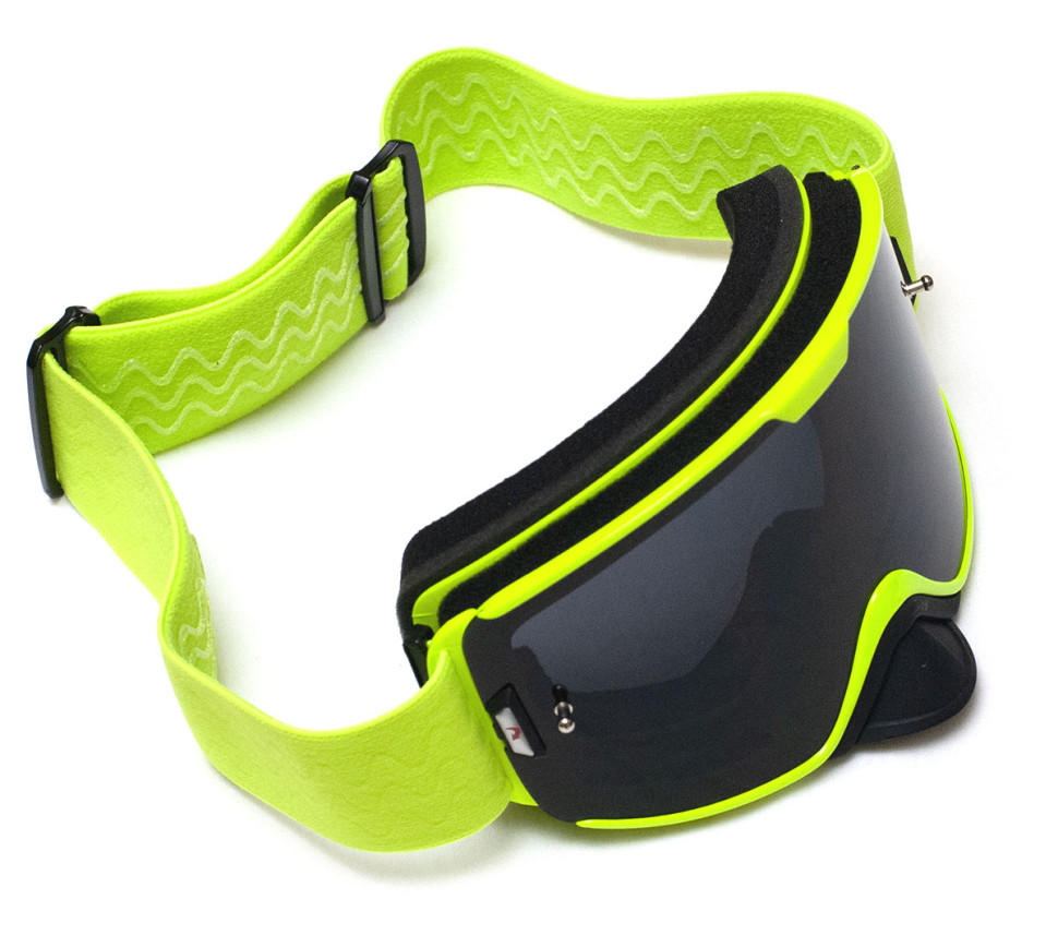 Очки для снегохода / квадроцикла Kemimoto KinPin салатовые со съемной линзой FGMG1000 Линза поляризационная