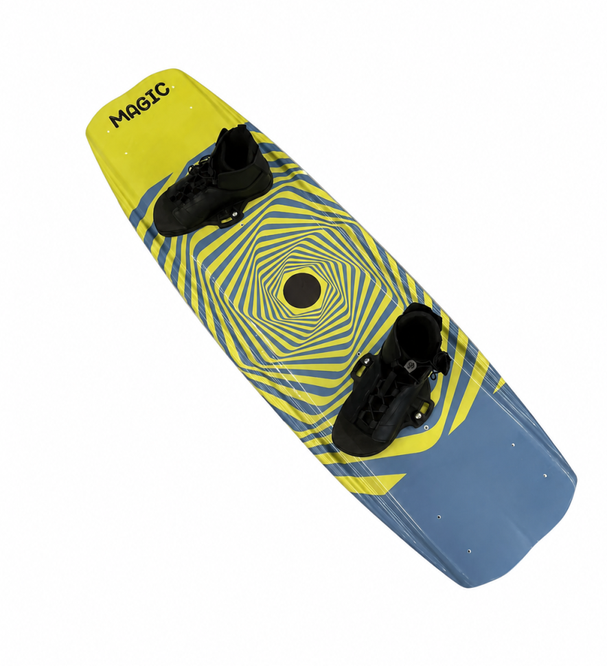 Вейкборд Iboard Magic голубой/желтый 144см + крепления 37-45 Iboard-cya-yel