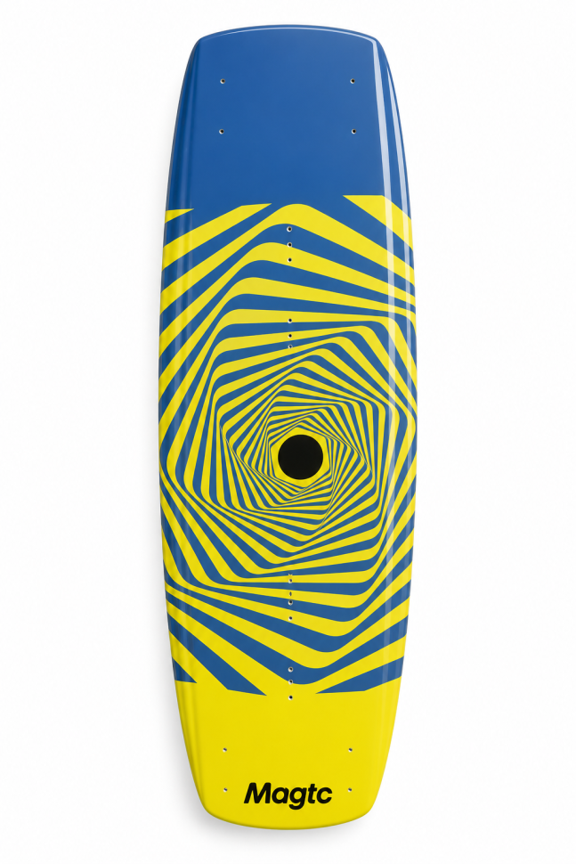 Вейкборд Iboard Magic голубой/желтый 144см + крепления 37-45 Iboard-cya-yel
