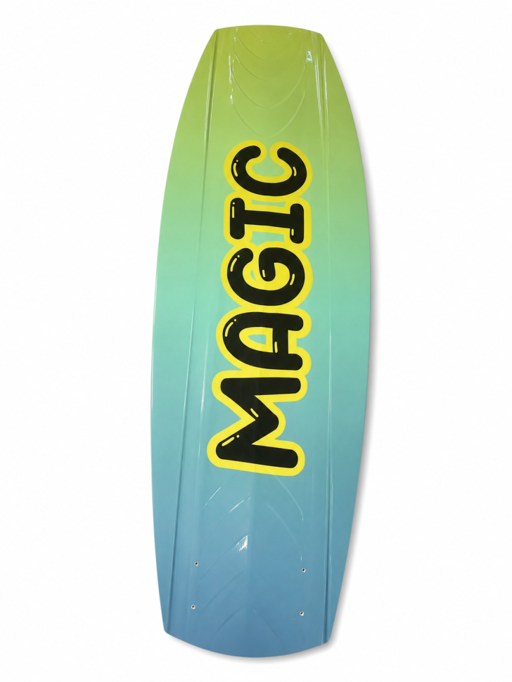 Вейкборд Iboard Magic голубой/желтый 144см + крепления 37-45 Iboard-cya-yel