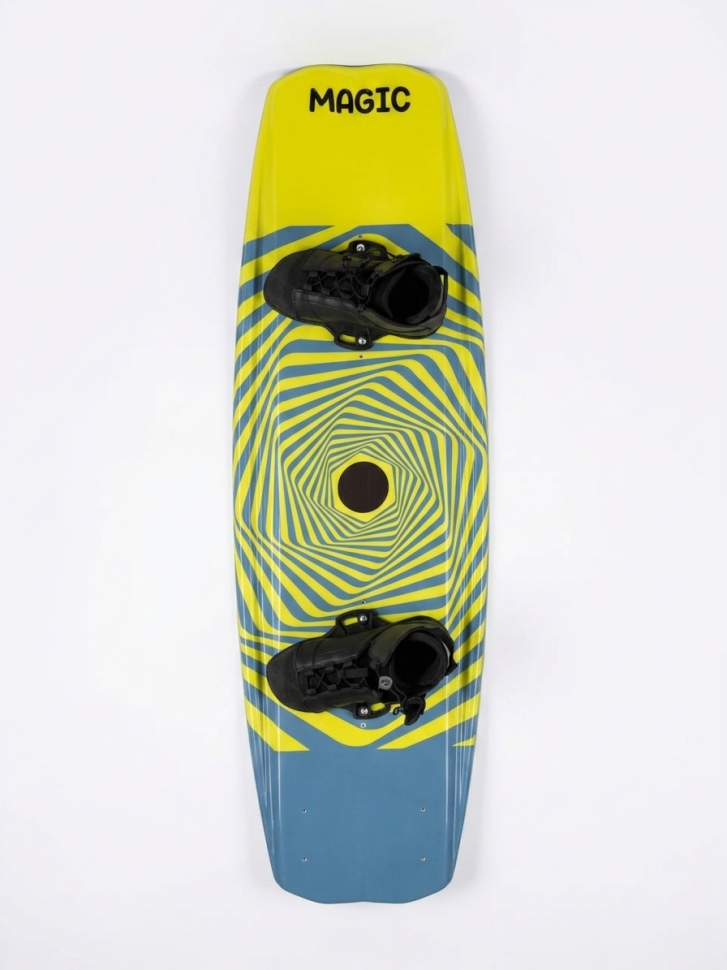 Вейкборд Iboard Magic голубой/желтый 144см + крепления 37-45 Iboard-cya-yel