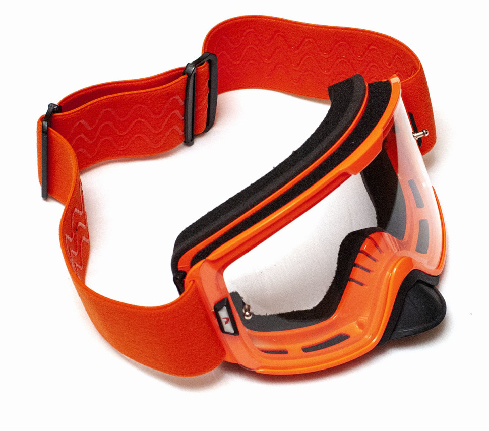 Очки для снегохода / квадроцикла Kemimoto KinPin оранжевые со съемной линзой FGOR1000 Прозрачные