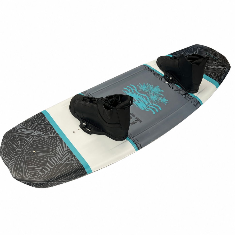 Вейкборд Iboard F2Coast голубой/серый 142см 2киля + крепления 37-45 F2Coast-cya-gre