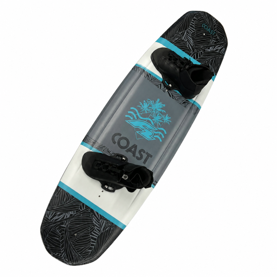 Вейкборд Iboard F2Coast голубой/серый 142см 2киля + крепления 37-45 F2Coast-cya-gre