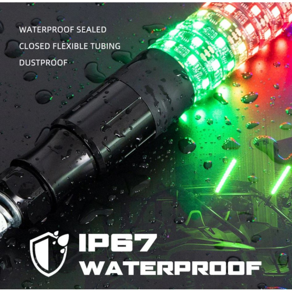 Комплект флагштоков для квадроцикла /UTV /снегохода /авто 91см толщина 5см BZS829F3FTSET BZS829F3FTSET