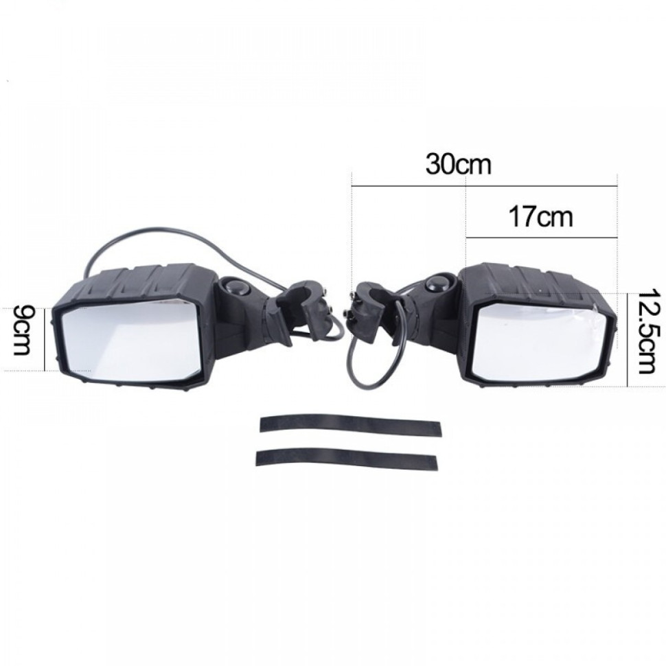 Зеркала заднего вида c поворотниками и фарами для Can-Am Maverick X3 /Commander /Maverick Sport /Traxter /Maverick /Polaris RZR /Yamaha Viking /Rhino /Wolverine /YXZ1000 /Honda Pioneer /Talon Rider Lab Reflect 64011 64011R