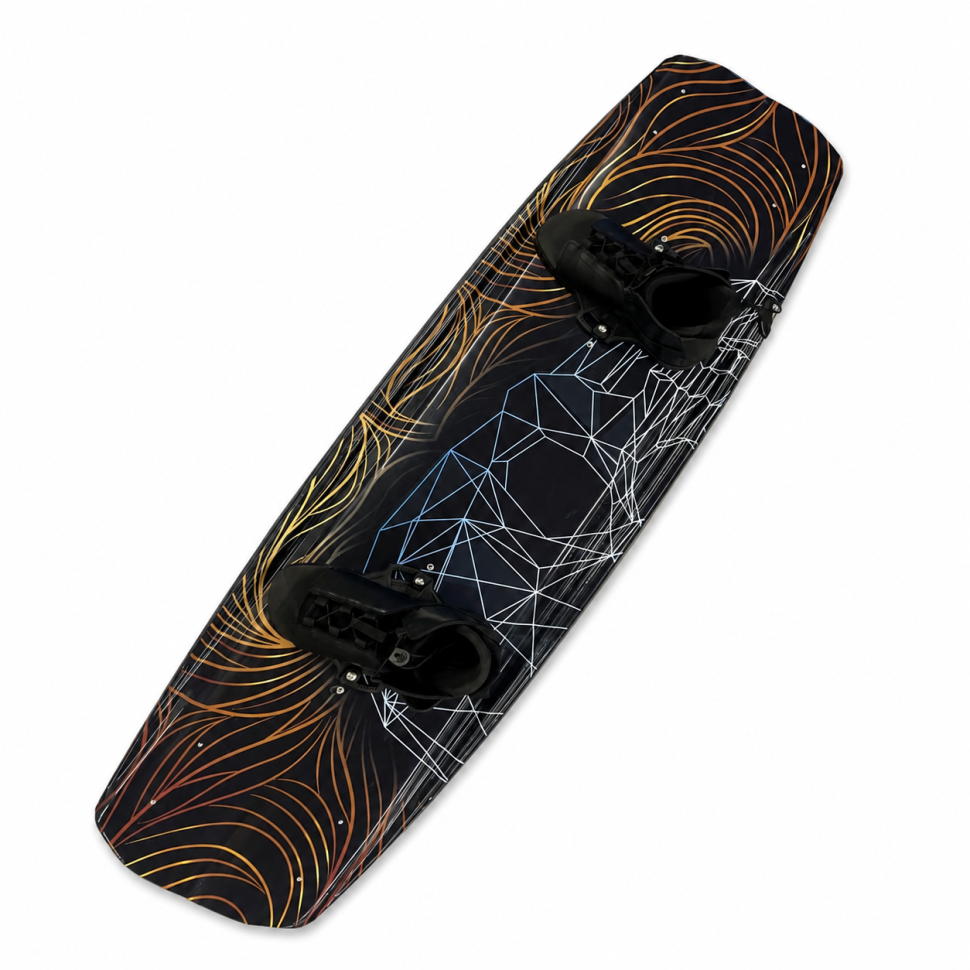 Вейкборд Iboard SilkyWave черный/золотой 139см 4киля + крепления 37-45 SilkyWave-blk-gld БРАК!!!