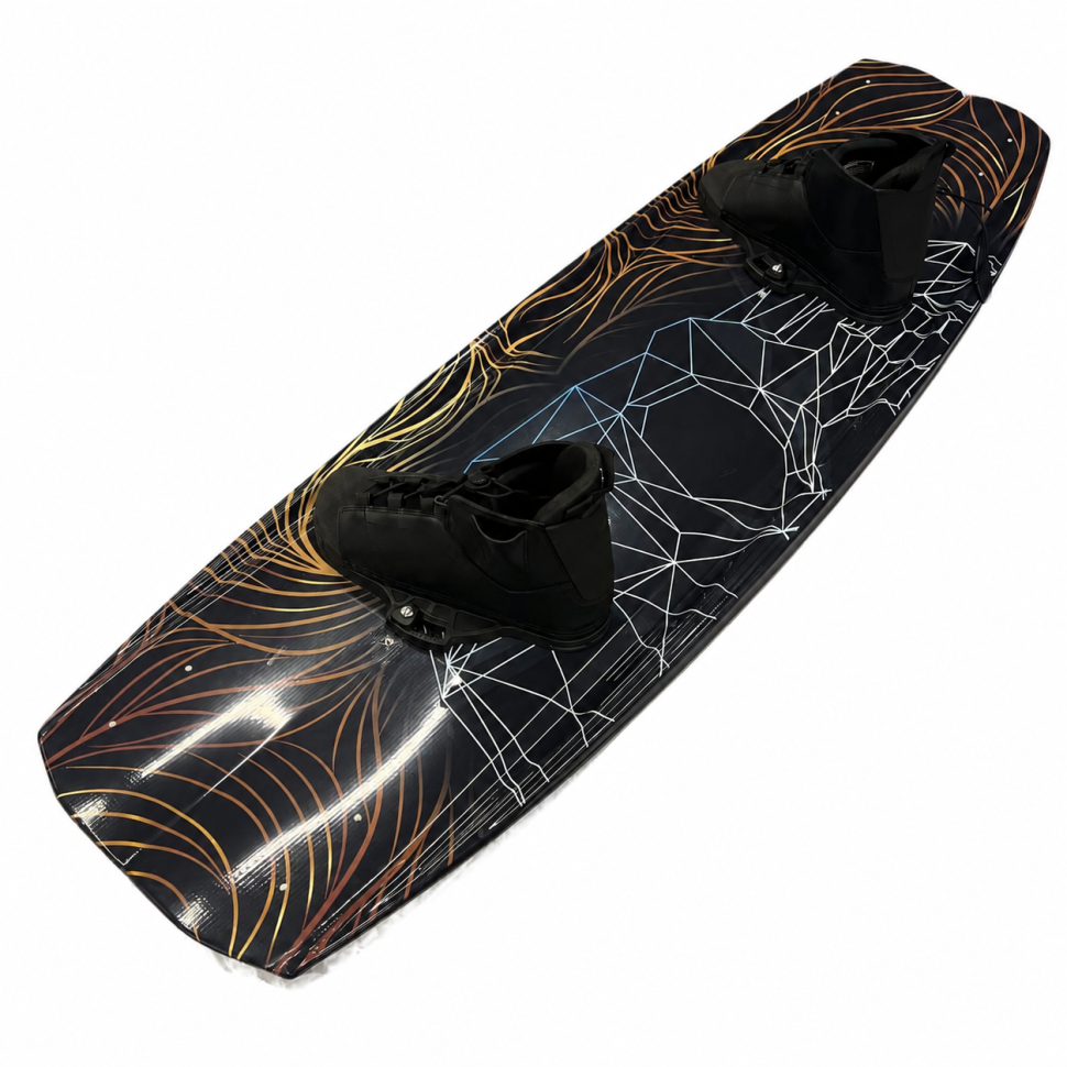 Вейкборд Iboard SilkyWave черный/золотой 139см 4киля + крепления 37-45 SilkyWave-blk-gld БРАК!!!