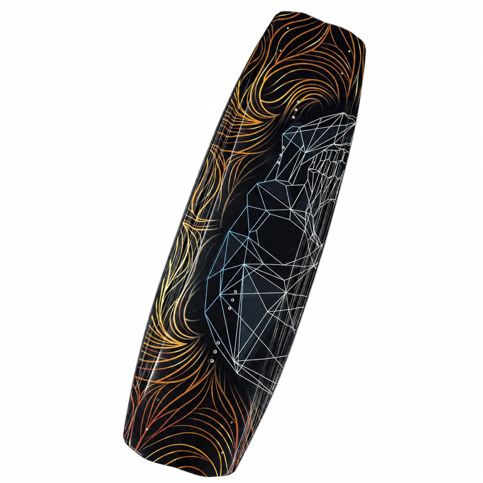 Вейкборд Iboard SilkyWave черный/золотой 139см 4киля + крепления 37-45 SilkyWave-blk-gld БРАК!!!