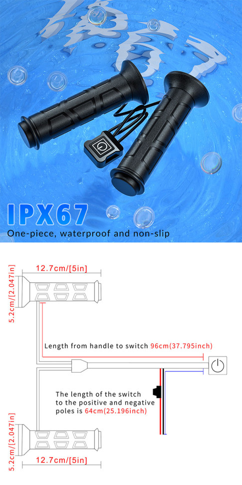 Подогрев ручек трехпозиционный для квадроцикла RiderLab 983F1