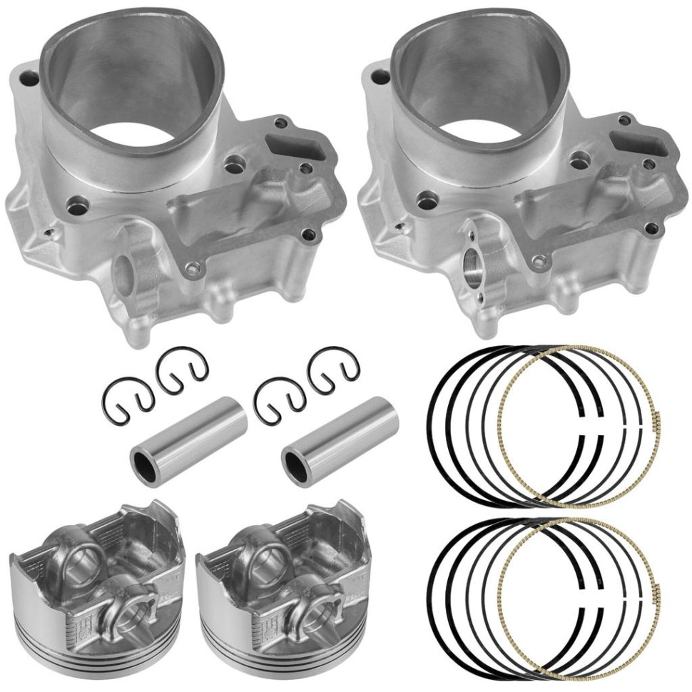 Цилиндр комплект Caltric для квадроцикла Kawasaki BRUTE FORCE KVF750 TERYX 750 11005-0592 11005-0593  13001-0718 13008-0042 13002-1060 92033-1207