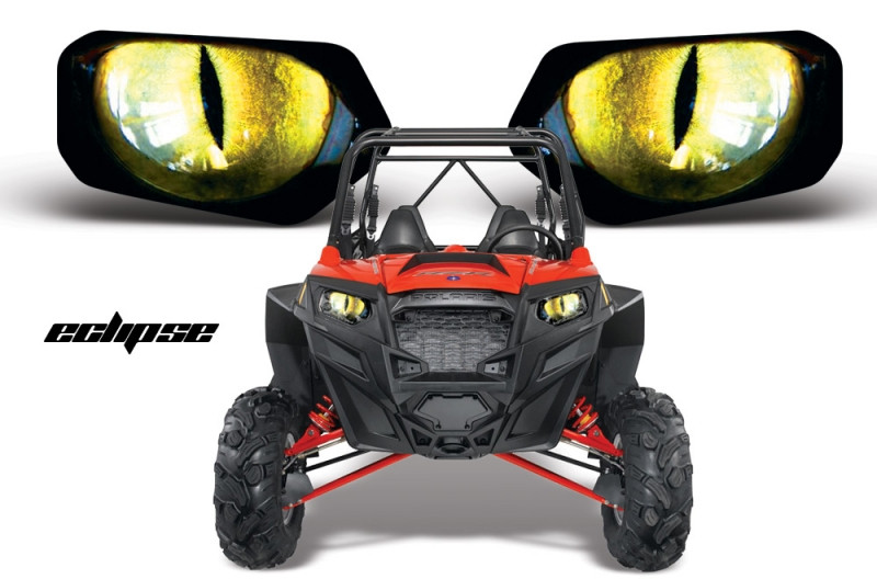 Наклейки на фары Polaris RZR 1000 AMR Racing Eclipse Yellow Nightmare 564561118-EY  564561118-N Nightmare