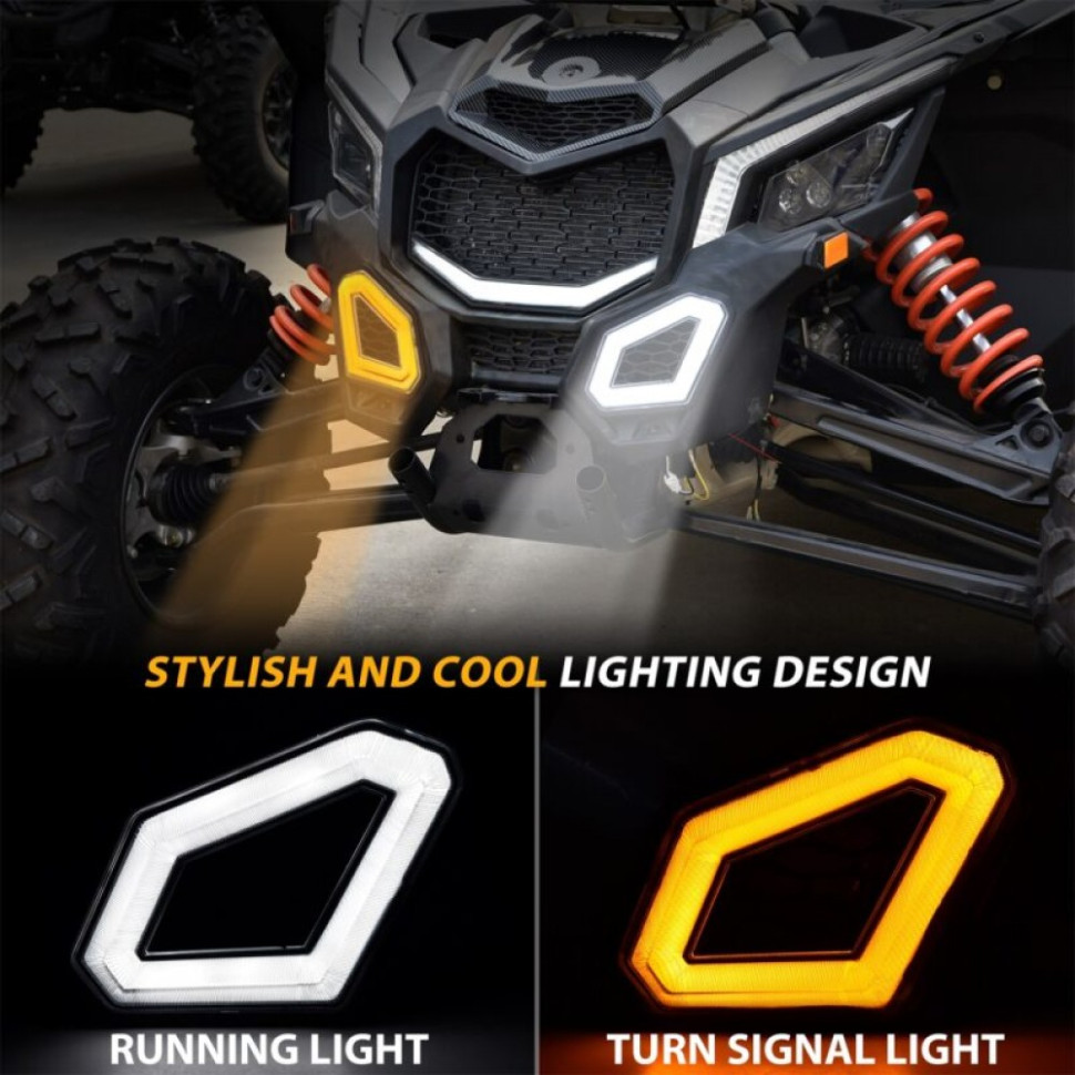 Нижние габаритные огни /ДХО с поворотниками Can-Am Maverick X3 705009508 Rider Lab FL73 FL73