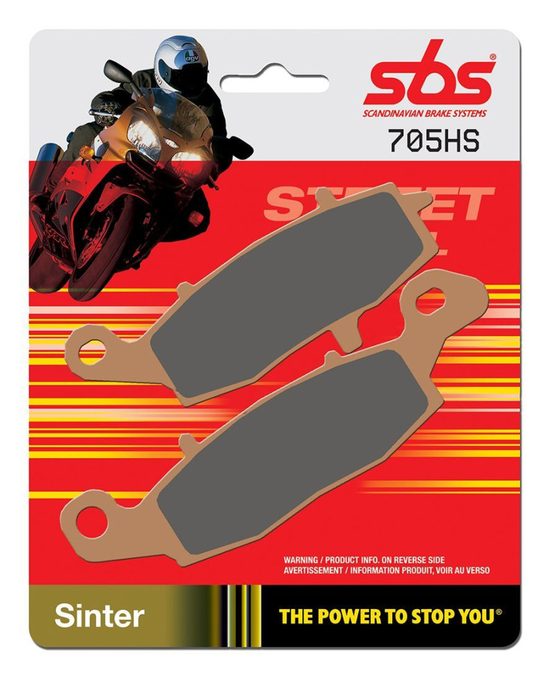 Тормозные колодки SBS, передние Sinter 705HS 705hs
