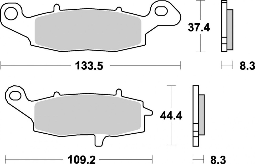 Тормозные колодки SBS, передние Sinter 705HS 705hs
