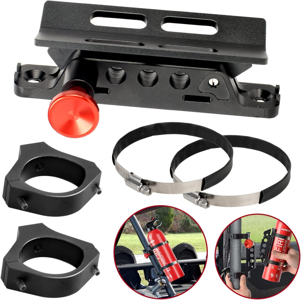 Крепление огнетушителя быстросьемное Kemimoto для Polaris RZR CanAm Commander Maverick FTVFE001BK