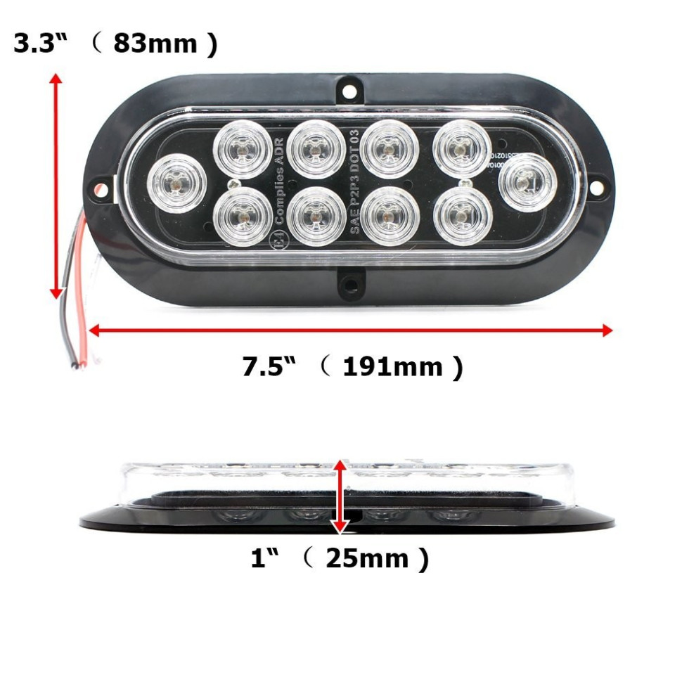 Стоп сигнал универсальный светодиодный для квадроцикла /на кофр 12V 10 диодов TL099CA TL099CA