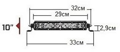 Фара Rigid 10″ SR-серия PRO (10 светодиодов)  -  Комбинированный свет (Ближний/Дальний) 910313