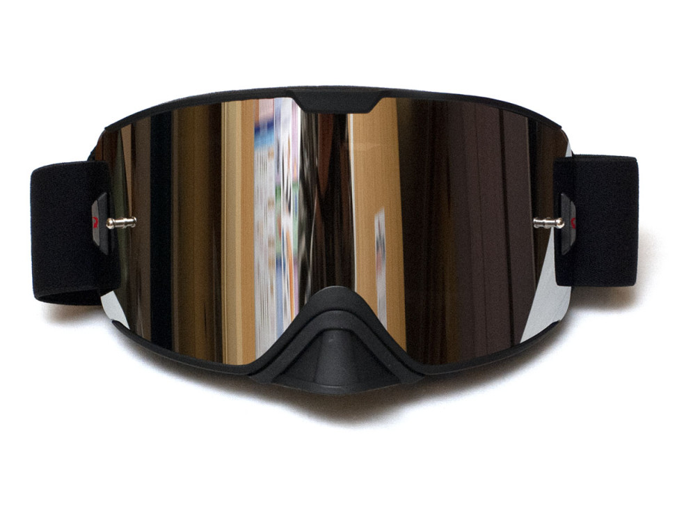 Очки для снегохода / квадроцикла Kemimoto KinPin черные со съемной линзой FGBL1000 Зеркальная линза