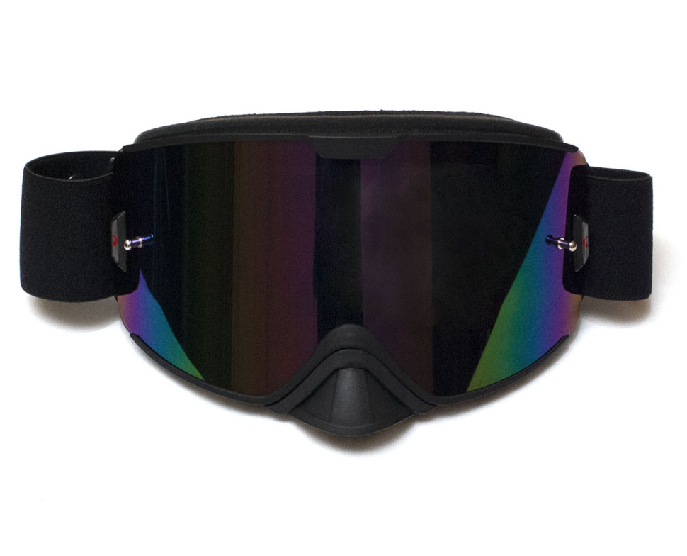 Очки для снегохода / квадроцикла Kemimoto KinPin черные со съемной линзой FGBL1000 Зеркальная линза