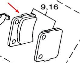 Колодки передние оригинальные для квадроциклов Yamaha Grizzly 660 4WV-W0045-00-00