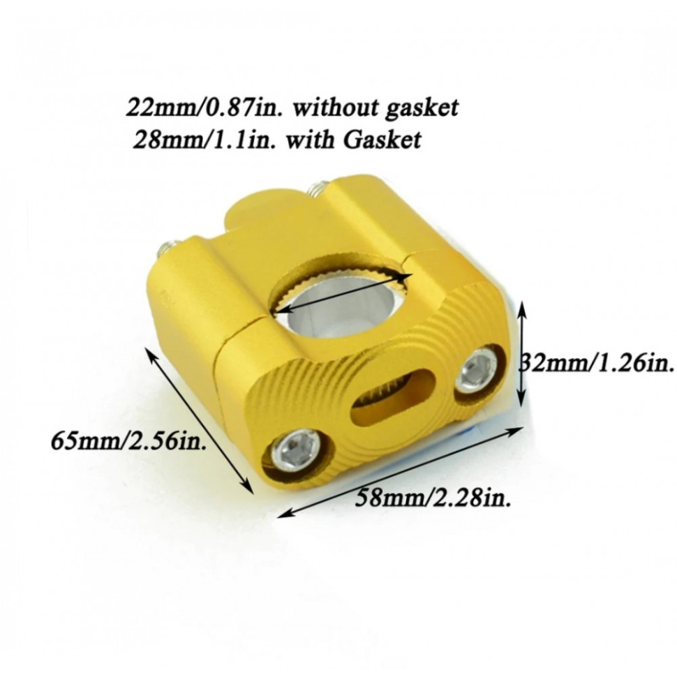 Универсальные проставки для руля квадроцикла /мотоцикла /снегохода 22мм на 22/28мм руль RiderLab HR102 HR102