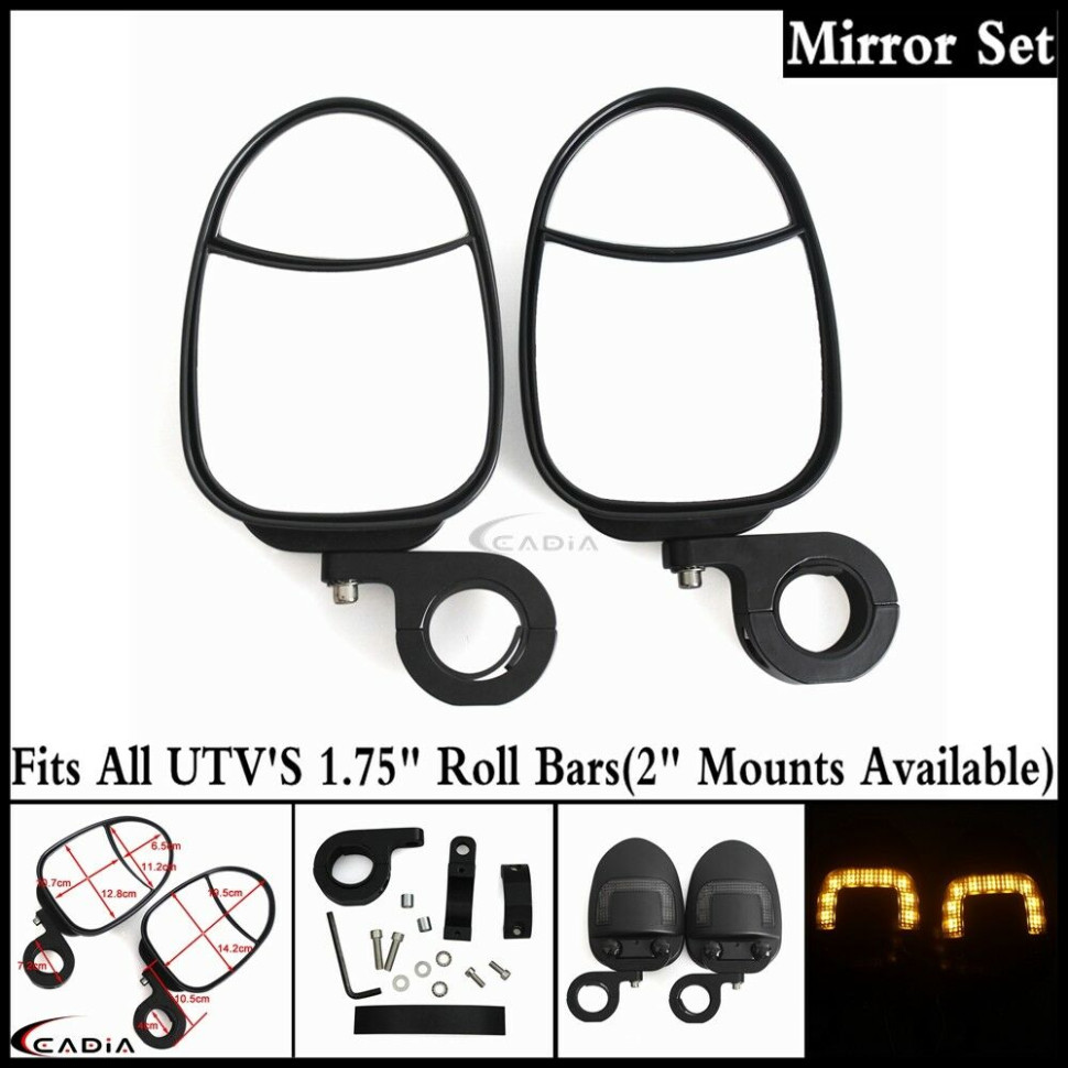 Зеркала с поворотниками Polaris Yamaha Wildcat 1.75 MT-6055-BK