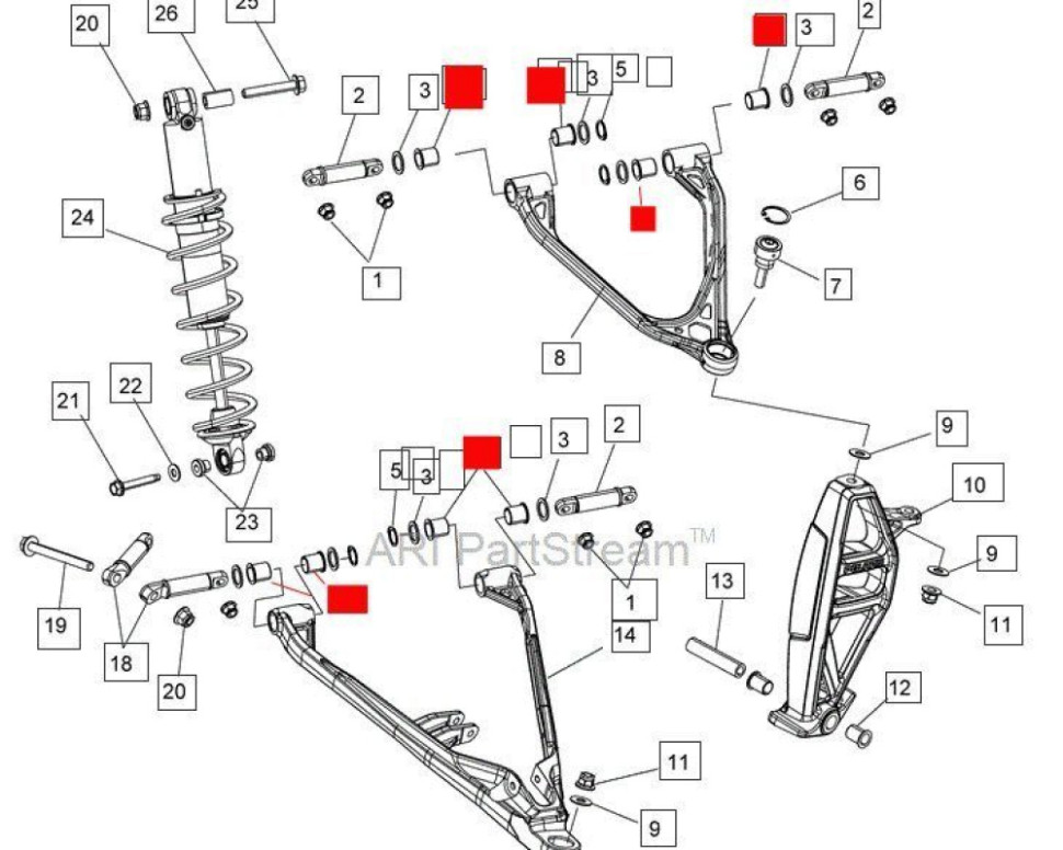 Втулка рычага передней подвески для снегоходов Polaris 850 PRO RMK Patriot, Khaos (Платформа Axys 2016-*) 5450297 BUSHING-AXYS-PATRIOT