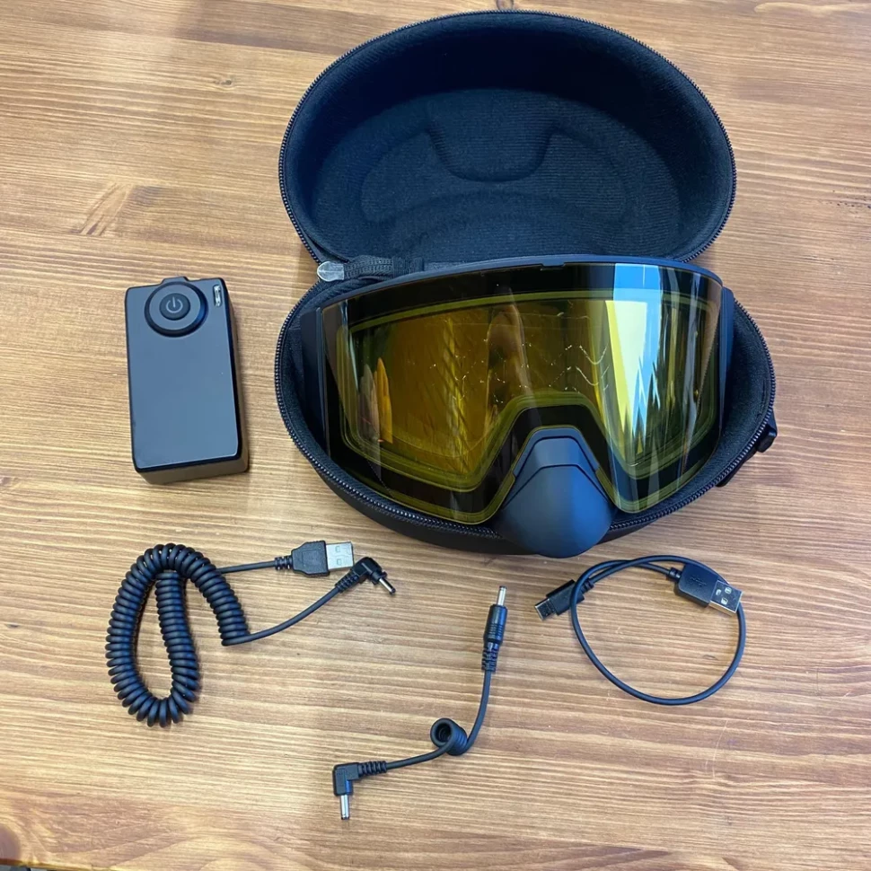 Снегоходные очки с подогревом HeatVue Dual yellow lens (жёлтая линза) w/c HB-20A-yellow-w/c