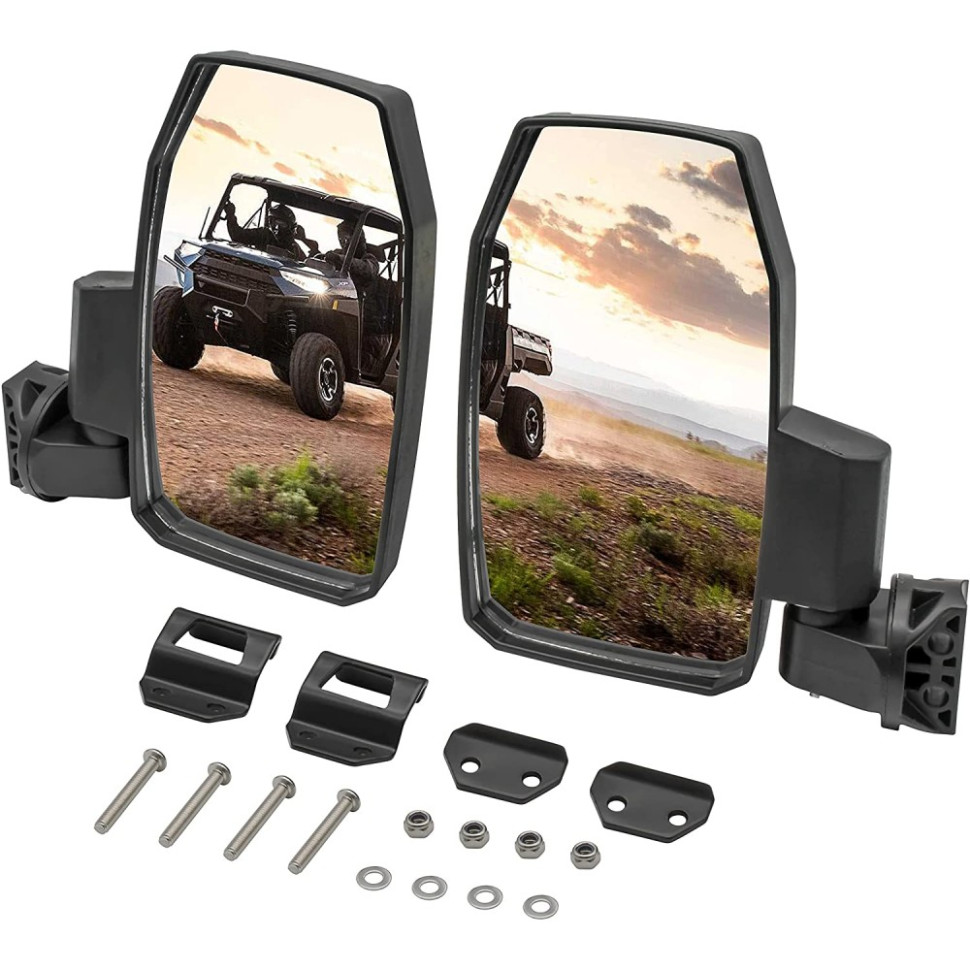 Комплект боковых зеркал заднего вида под профильную трубу для UTV Polaris Ranger XP 1000 /900 /570 /General /Can-Am Maverick Trail /Sport /Commander /Traxter /Defender RiderLAB RM83 RM83
