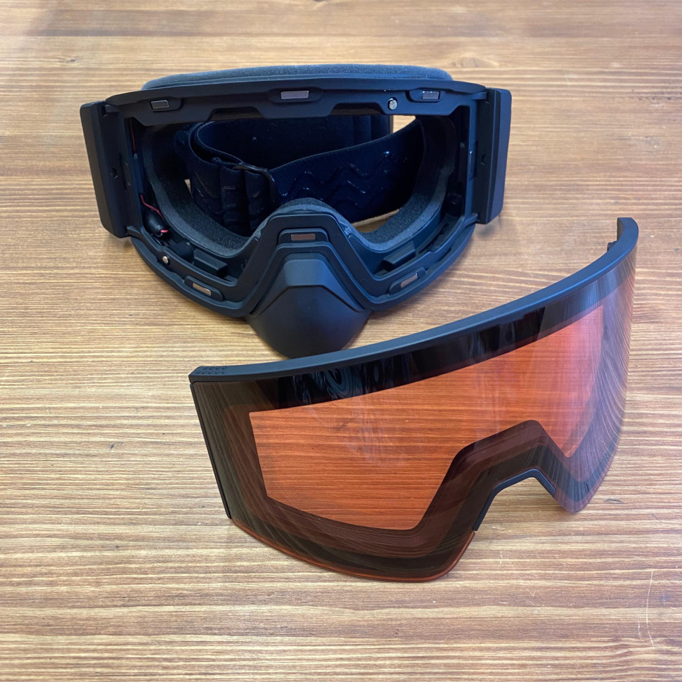 Снегоходные очки с подогревом HeatVue Dual pink lens (розовая линза) w/c HB-20A-pink-w/c