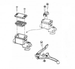 Ремкомплект тормозной машинки снегохода Ski-Doo 12-22050 / SM-05404 / 507032478