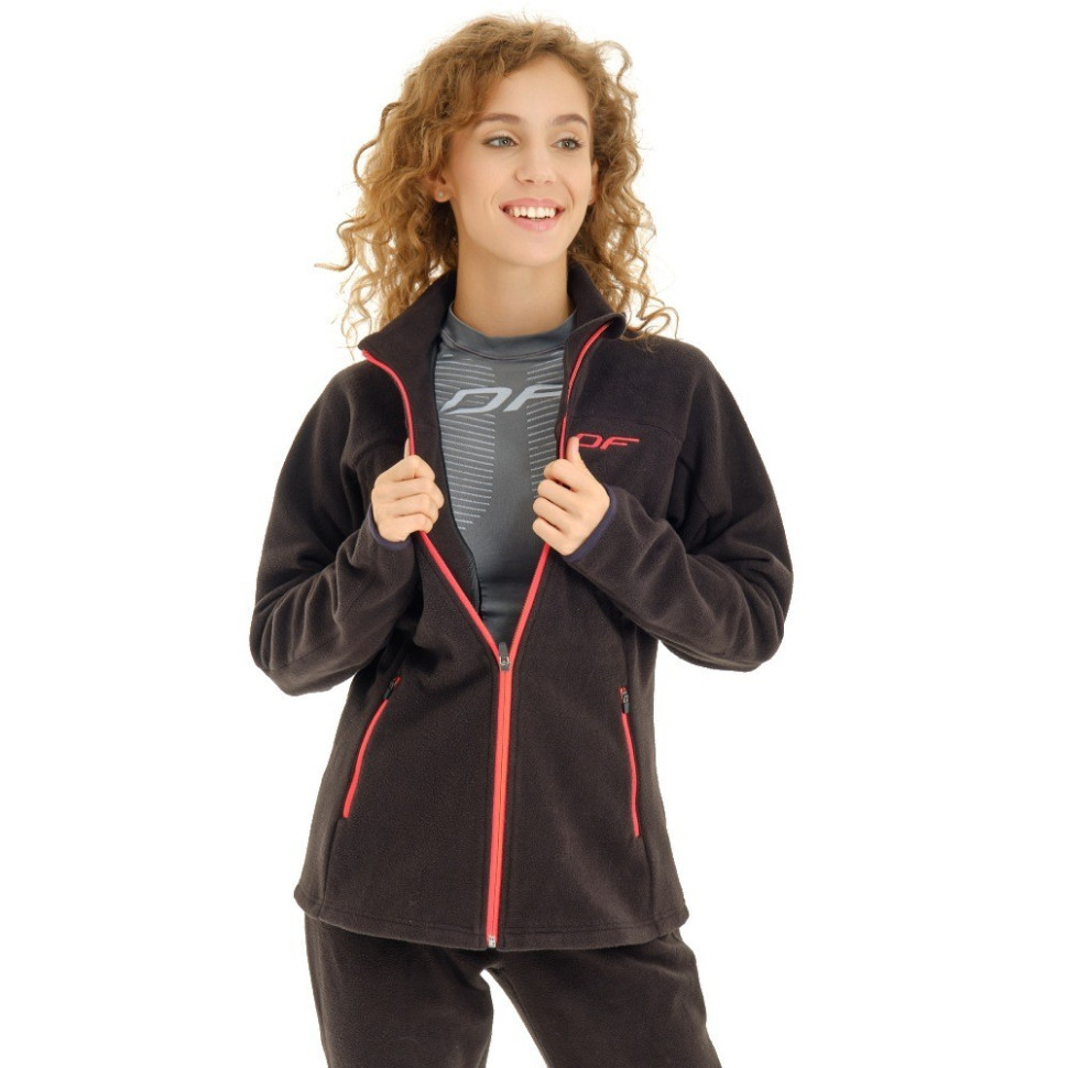 Женская флисовая кофта Level Black Red 700250-23-332 Размер S