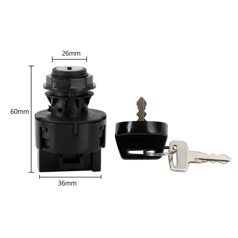 Замок зажигания (с ключом) 4х позиционный квадроцикла Polaris SPORTSMAN 4011142, 4012166, 4012165, 4010390, 4012164, 4011002 SW111CA