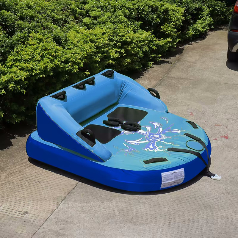 Ватрушка плюшка водный тюбинг двойная со спинкой желтая RiderLab Sofa2 155х160x65см RL-SOFA2