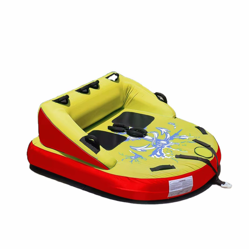 Ватрушка плюшка водный тюбинг двойная со спинкой желтая RiderLab Sofa2 155х160x65см RL-SOFA2