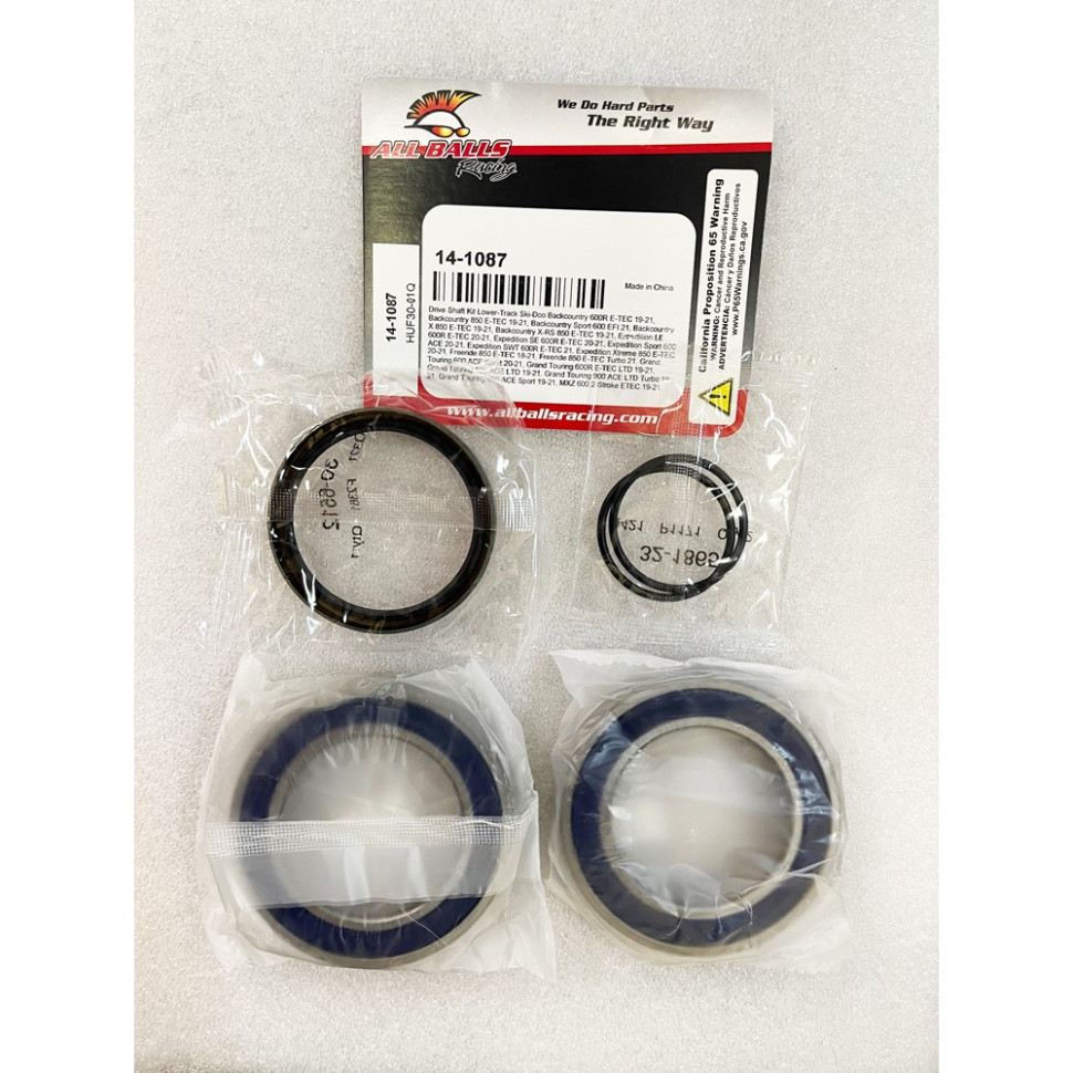 Подшипники нижнего вала на гусеницу снегохода Ski-Doo G4, Renegade, Scandic, Tundra 900/850/600E 18+ 293350059 + 293200159 + 293300201 + 293350059 AllBalls 14-1087 14-1087