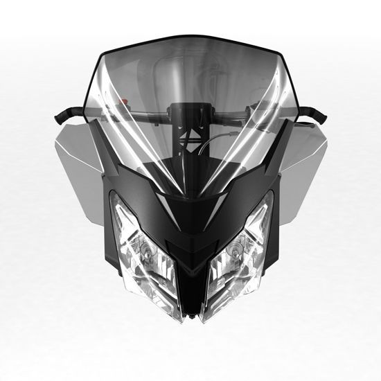 Ветровое стекло снегохода Ski-Doo REV XM /REV XS /Renegade /MXZ /Summit /LYNX Xtrim /Rave 45см 860200928