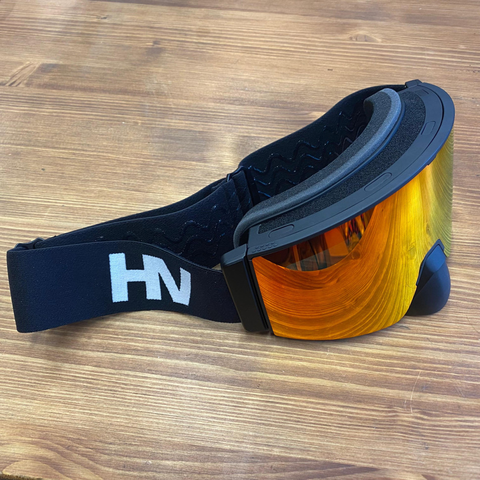 Снегоходные очки с подогревом HeatVue Dual Black Ops lens full pink coating (зеркальная линза) HB-20A-grey-fullpink