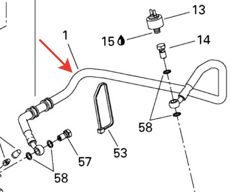 Тормозной шланг задний Can-Am Quest / Traxter 650/500 04-05 705600291 705600291