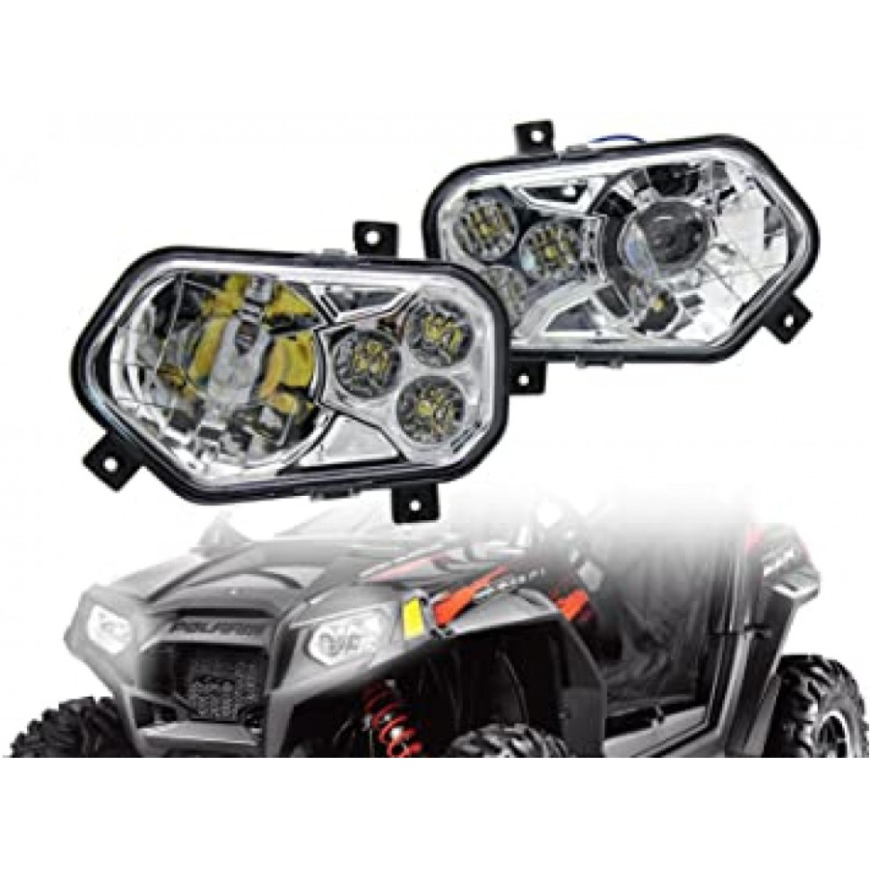 Комплект тюнинговых диодных LED фар для Polaris Sportsman /RZR 1000/850/800/570/500 2411593 /2411854 + 2411855 /2411594 /2410616 /2410615 /100-3353 100-3353