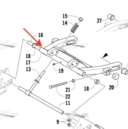 Рычаг задней подвески Arctic Cat Z1 XT/570XT 09-13 1704-782 1704-782