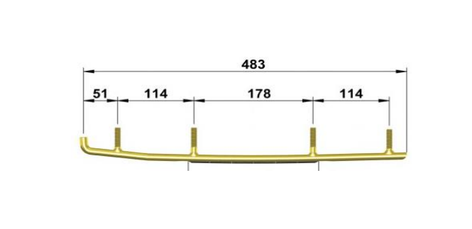 Коньки 3S для Arctic Cat Bearcat 570/660 0703-360 / 1703-219 / 1703-221 / 1703-003 / EAT3-9750 / WAT-9750 9310-03 9310-04 3S - кант 16см