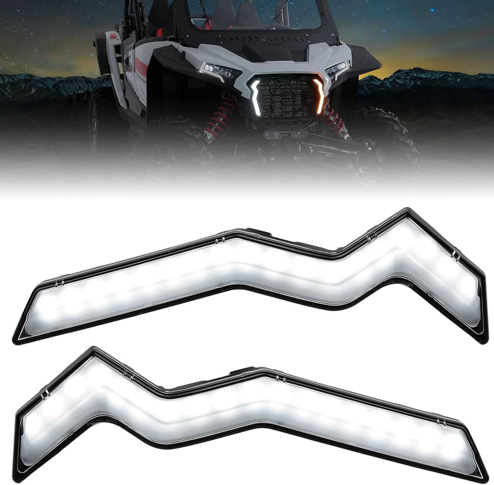 Комплект светодиодных ДХО с поворотниками для квадроцикла Polaris RZR XP 1000 / XP 4 1000 (2024+) 2889539 B0805-00213-CL