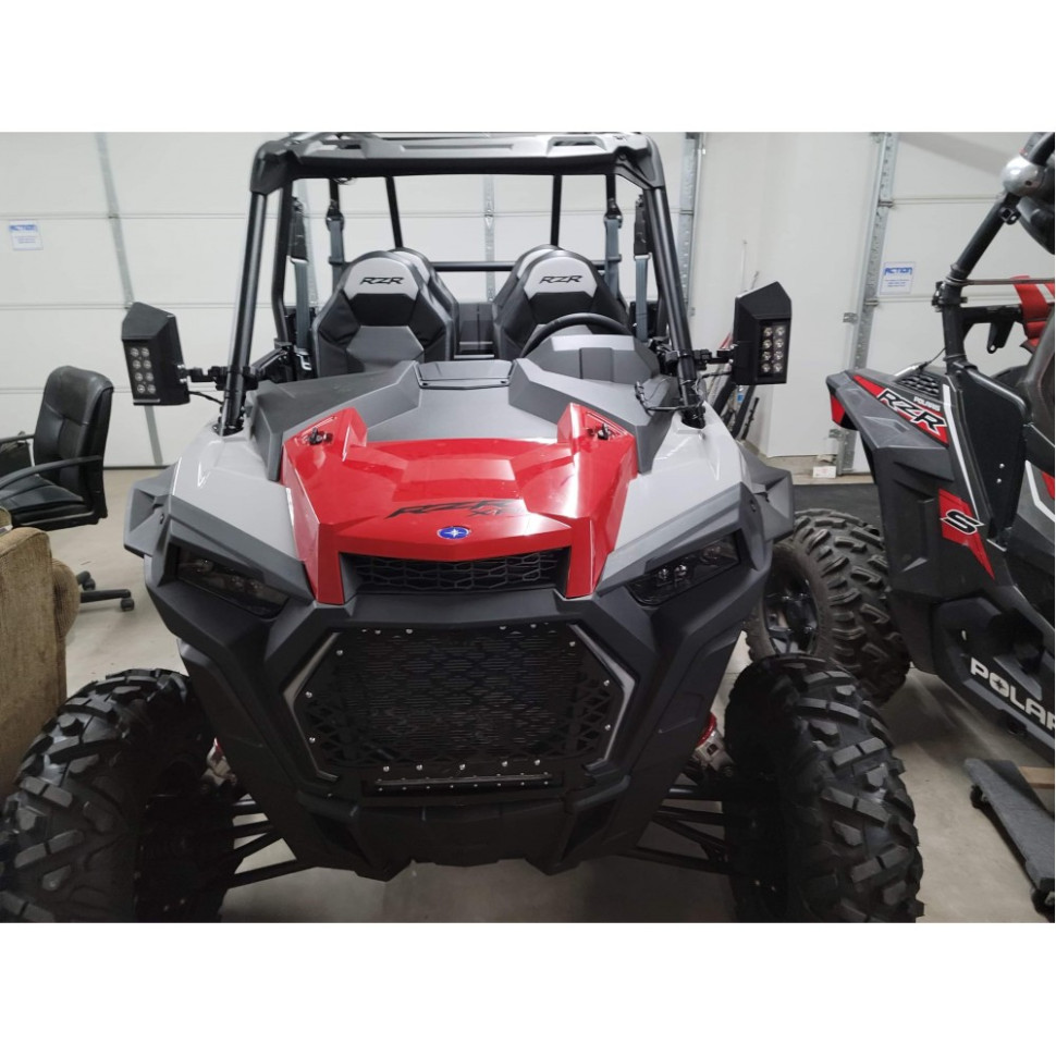 Зеркала премиальные с дополнительным светом и поворотниками для RZR, BRP Commander, X3, Kawasaki, Yamaha Rhino Kemi Moto UTV-MIRROR-X3-48W X3-48W