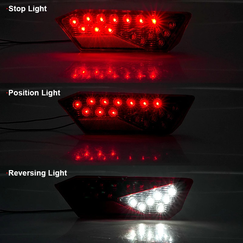 Стоп-сигнал (фонарь) задний светодиодный с фонарем заднего хода для квадроцикла RZR 1000 2412341 2412342 FTVHL002BK